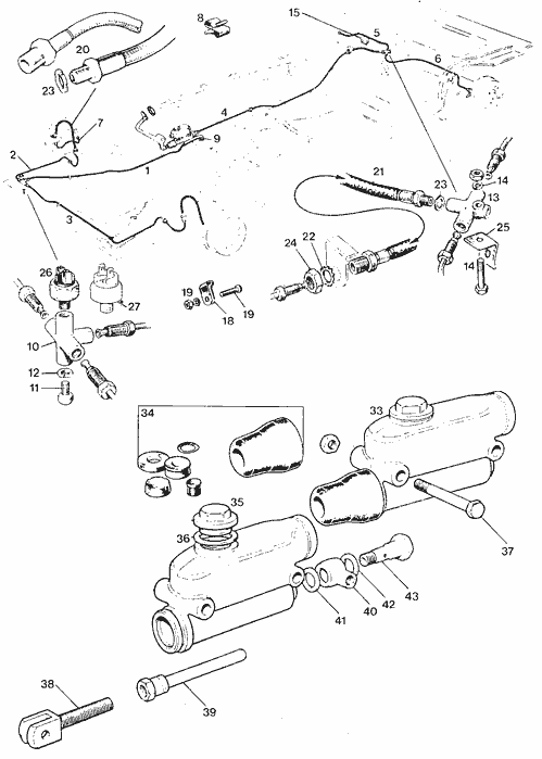 Master Cylinder & Pipes